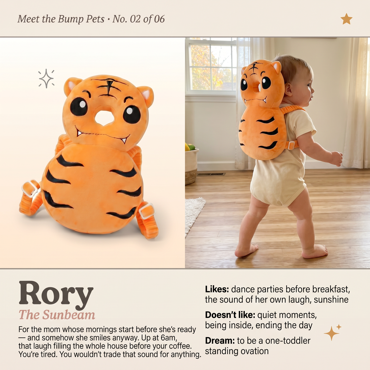 The Bump Pet™ — Wearable Plush for Wobbly Toddlers