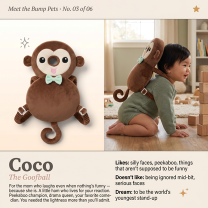 The Bump Pet™ — Wearable Plush for Wobbly Toddlers