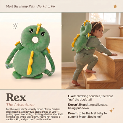 The Bump Pet™ — Wearable Plush for Wobbly Toddlers