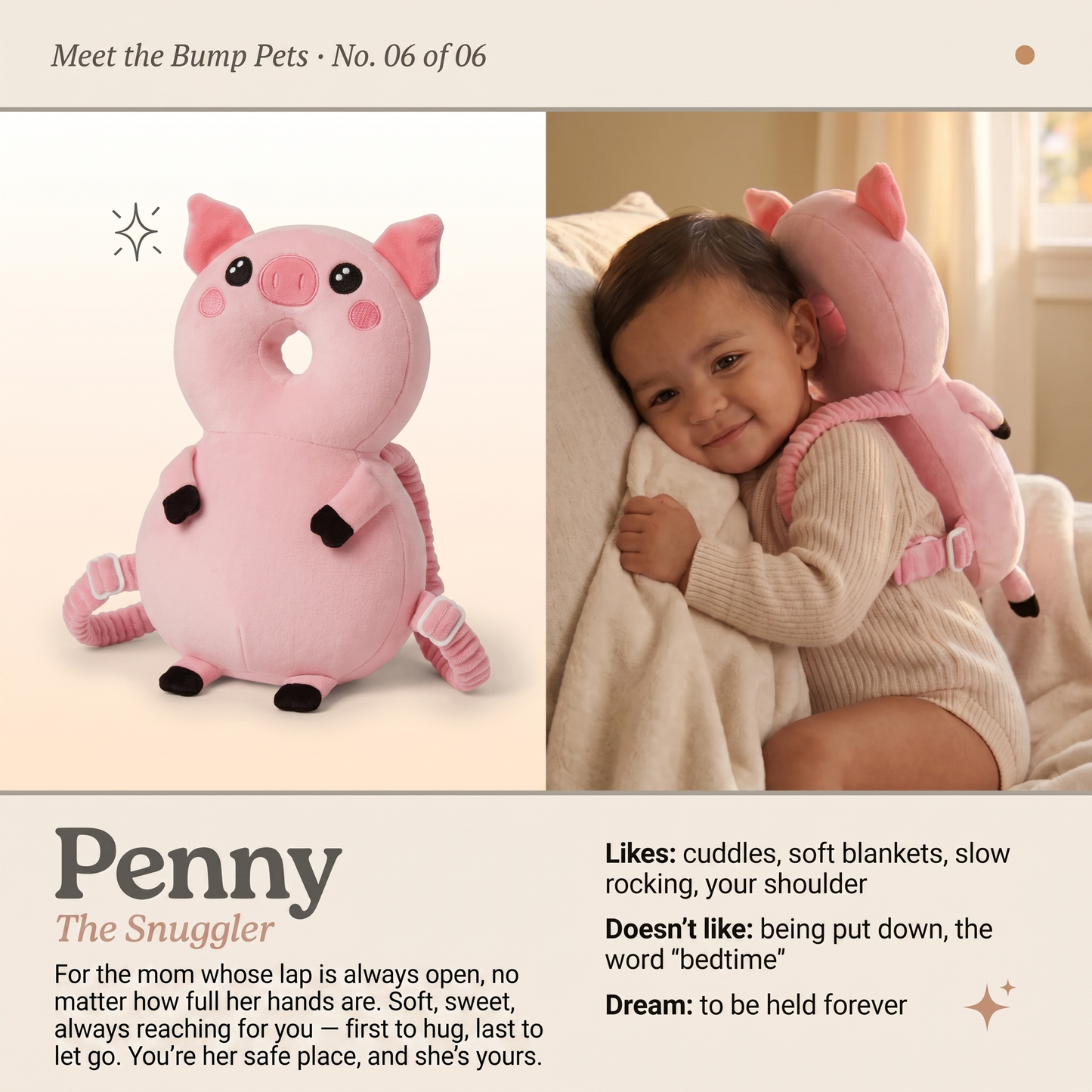 The Bump Pet™ — Wearable Plush for Wobbly Toddlers