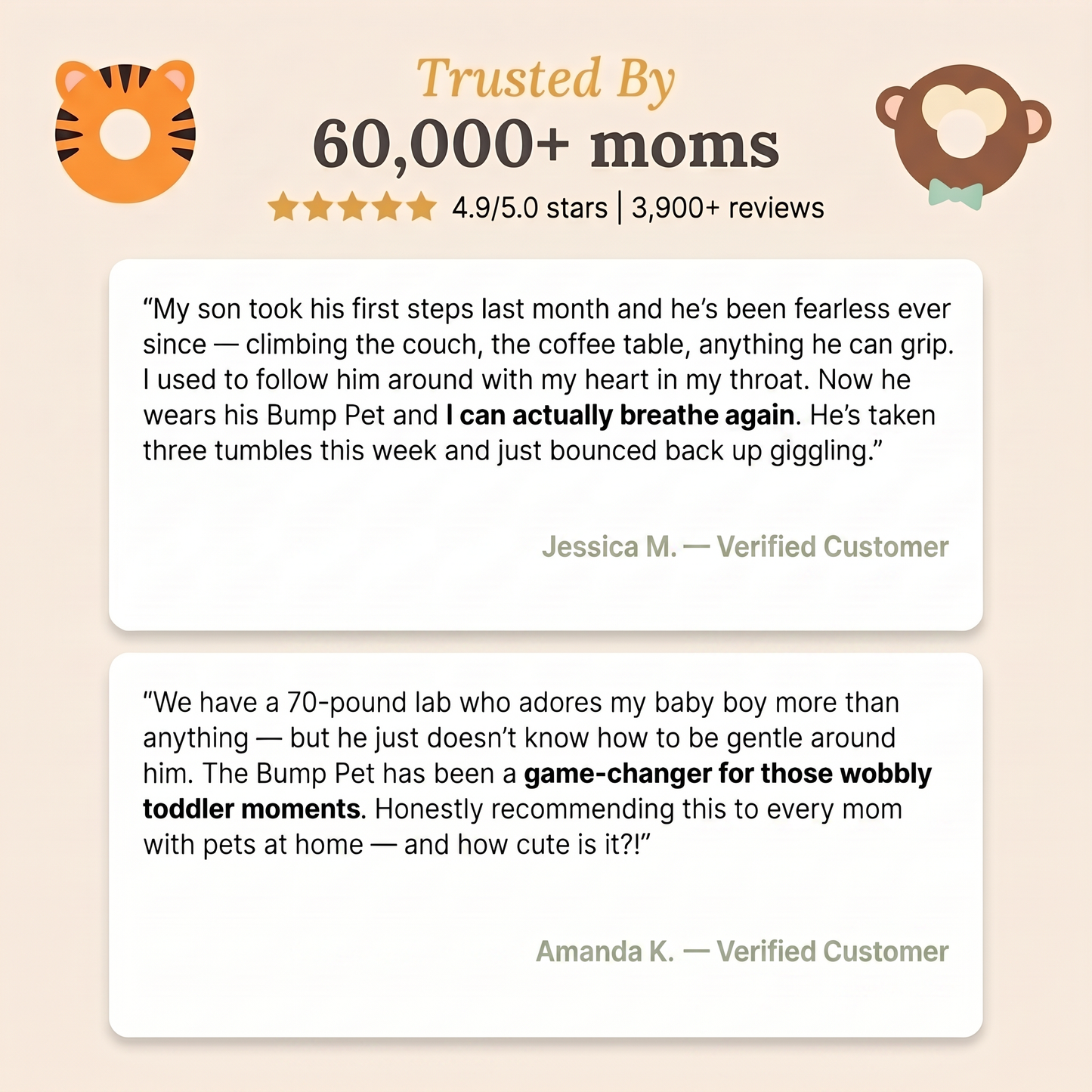 The Bump Pet™ — Wearable Plush for Wobbly Toddlers